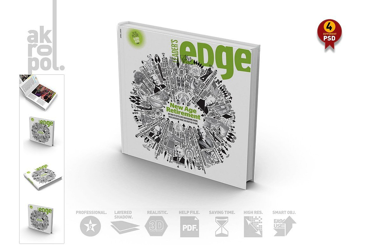 4 Book Mock Up-01, a Print Template by akropol (Photo 2 of 4)