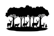 Wildlife Forest Silhouette Vector Bu, an Illustration by Designs_River (Thumbnail 39 of 51)