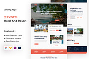 Hotel and Resort Landing Page, an UI Kit Template by ENATIVE (Thumbnail 1 of 4)