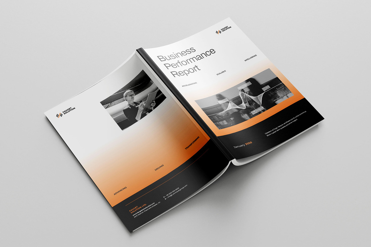 Annual Report template, Brochure, a Brochure Template by Niofix (Photo 6 of 6)