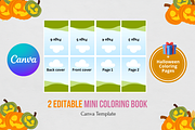Mini Coloring Book Canva Template, a Print Template by Print Haven Mochi Vintage (Thumbnail 1 of 8)