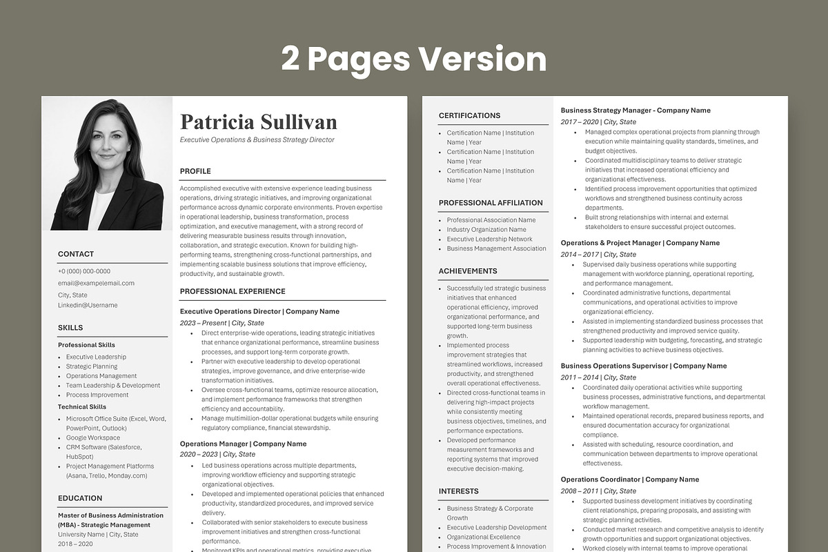 Clean Resume Template, a Resume Template by Anjum Ilyas (Photo 3 of 6)