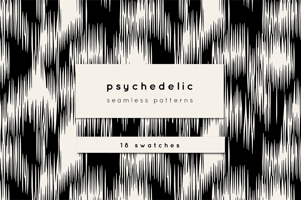 Psychedelic Seamless Patterns Set, a Pattern Graphic by Curly_Pat (Photo 1 of 9)