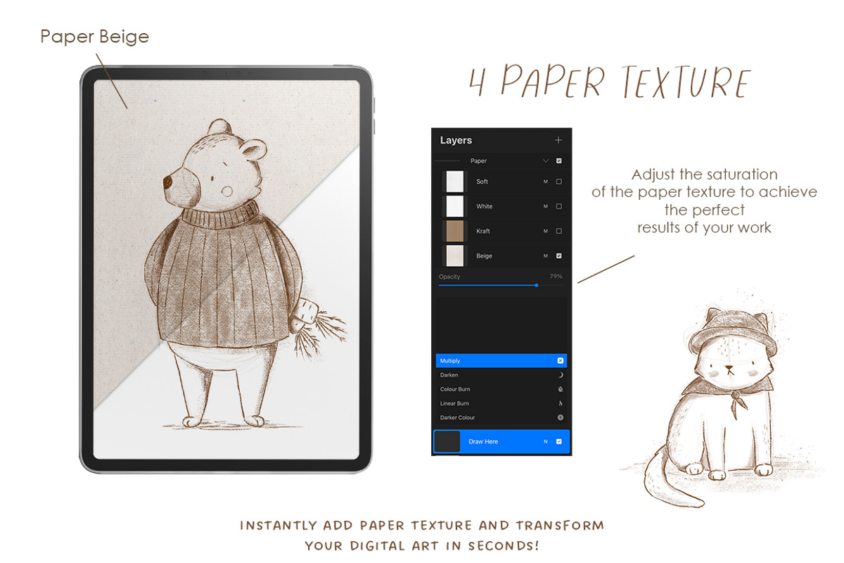 Pencils brushes & canvas Procreate, a Brush Add-On by polikarpovaart (Photo 7 of 16)