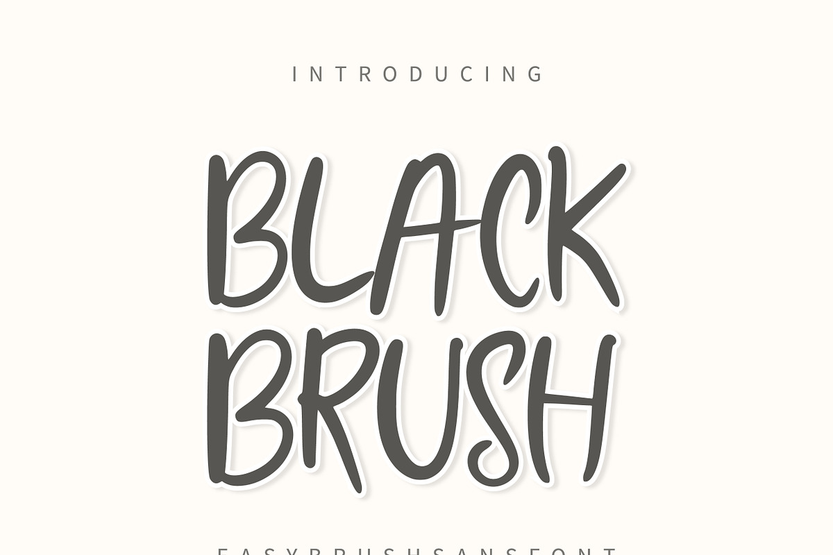 Black Brush | Sans Handwritten, a Sans Serif Font by MaxArt Foundry (Photo 1 of 4)