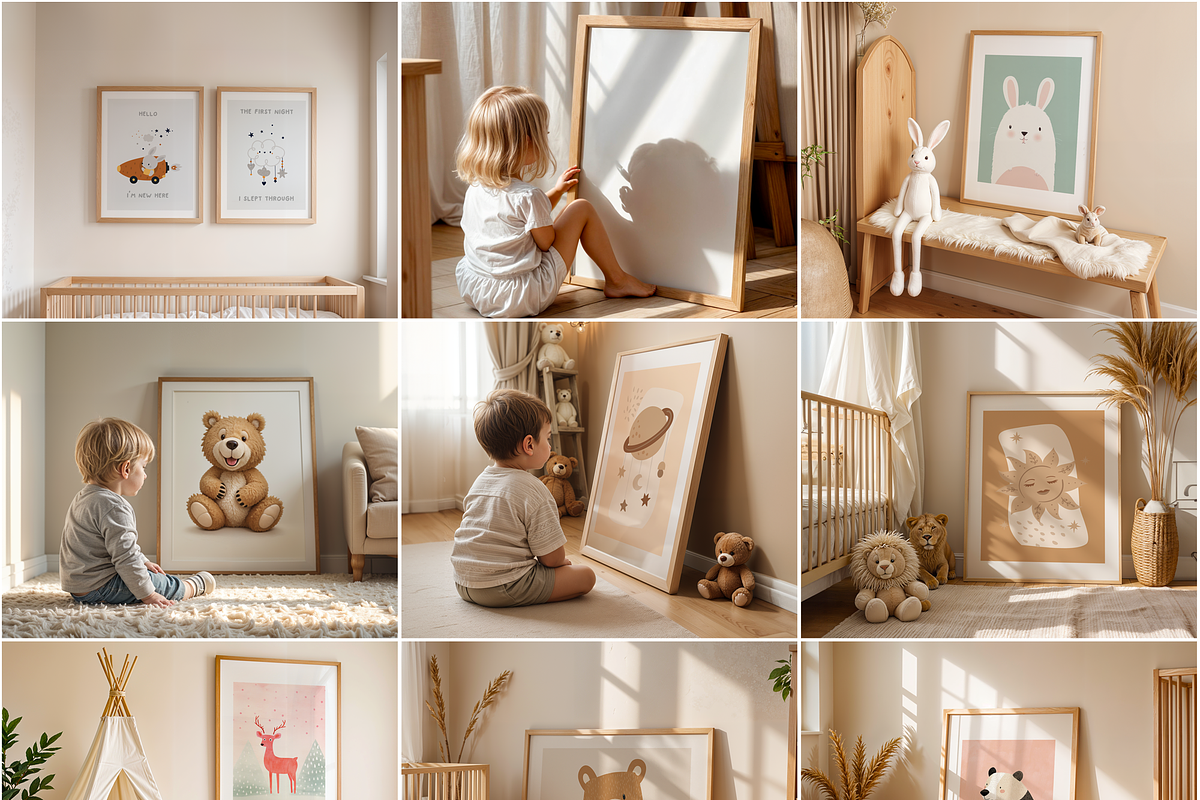 30 Nursery Frame Mockup Bundle PSD, a Mockup by MockupShopi (Photo 6 of 8)