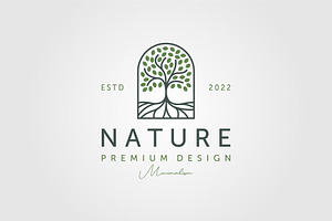 tree root nature vector logo symbol, a Branding & Logo Template by lawoel