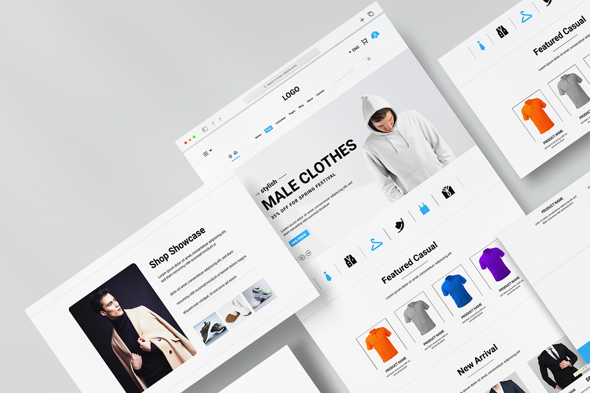 ECommerce Website Landing Page, a Landing Page Template by MightyDesign (Photo 1 of 8)