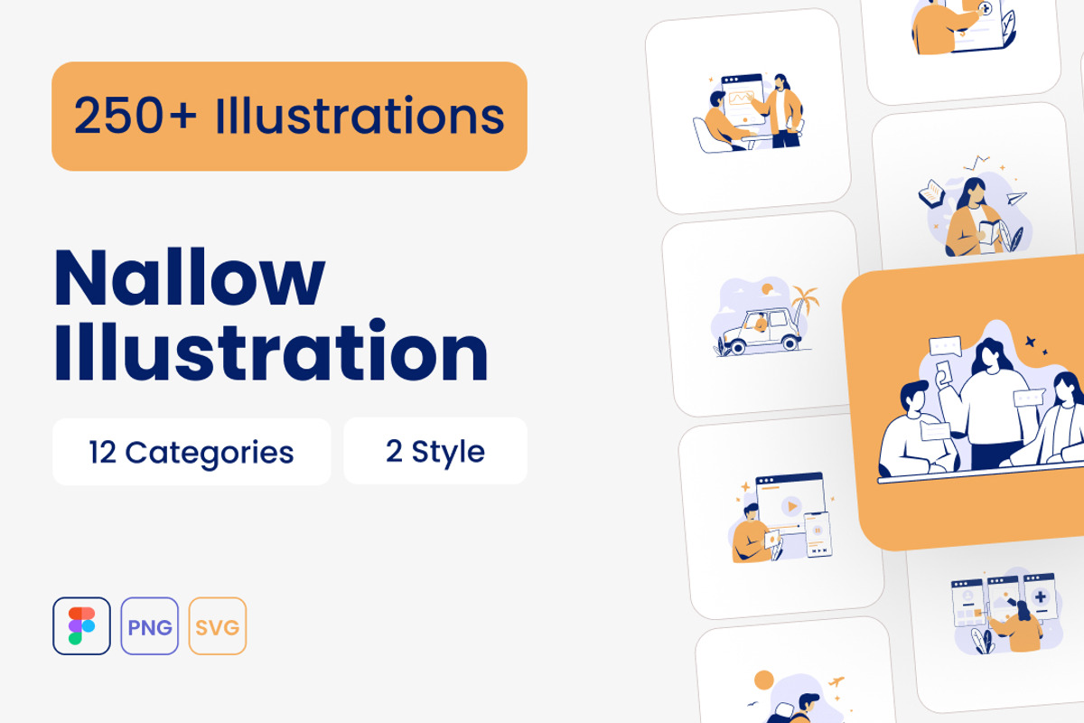 Nallow Illustration Bundle, a Person Illustration by Kawalan Studio (Photo 1 of 8)