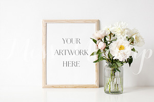 Natural Wood Frame Mockup