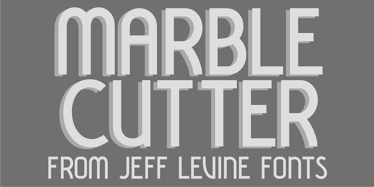 Marble Cutter JNL, a Sans Serif Font by Jeff Levine Fonts