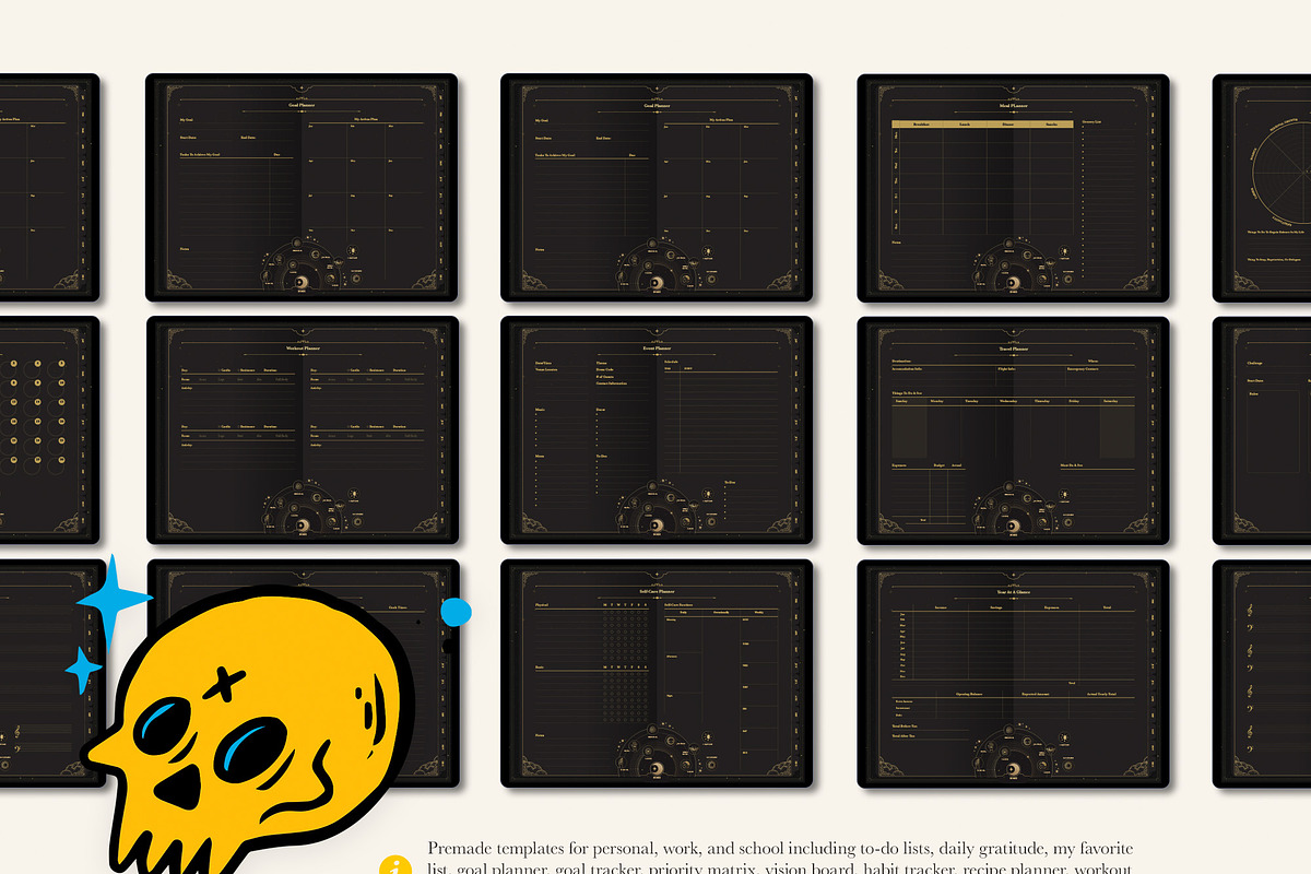 Life+ Eclipse Undated Planner, a Presentation Template by Bichin (Photo 5 of 10)