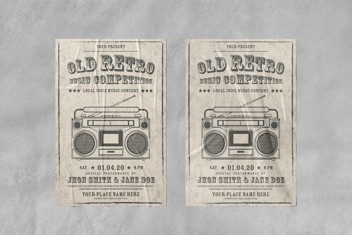 Old Retro Flyer Template preview 3