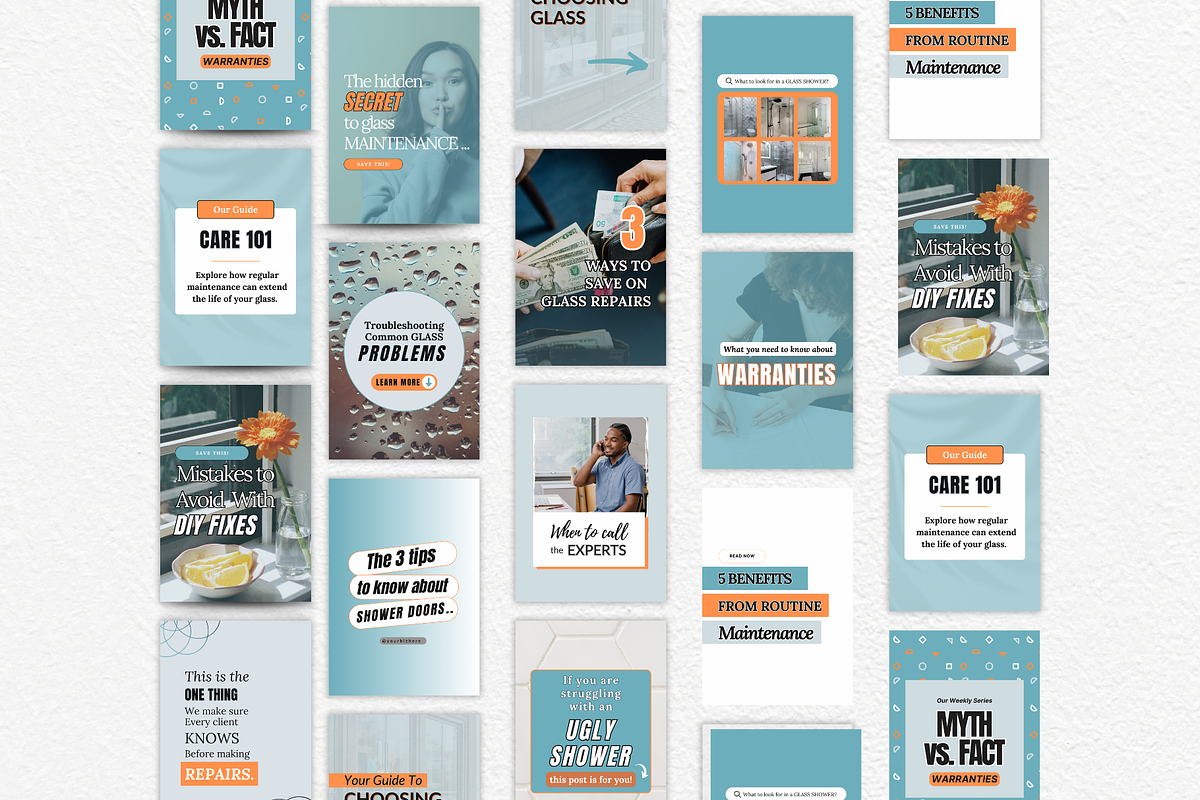 Glass Repair Reel Cover Templates, a Social Media Template by gooddogcreativeco (Photo 4 of 9)