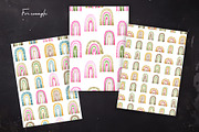 Watercolor Boho Rainbows Set, an Object Graphic by OrangePeafowlArt (Thumbnail 11 of 16)