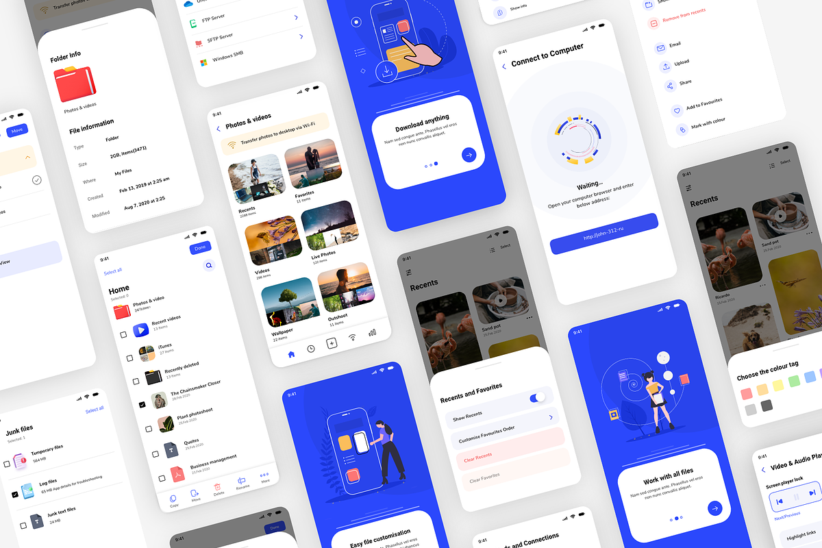 Handler - File Manage UI Kit for iOS, an App Template by Ragul Creates (Photo 2 of 8)