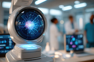 Advanced technology in a modern research lab demonstrating artificial intellige, a Technology Photo by AlyaAnd