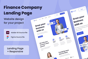 Finance Company Web Design, a Wireframe Template by INSPR STD