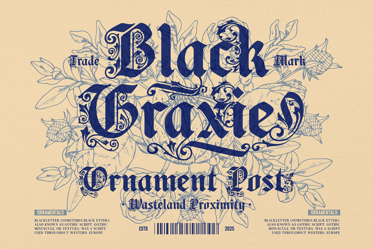 Black Kiyrand Typeface, a Blackletter Font by alit design (Photo 6 of 17)