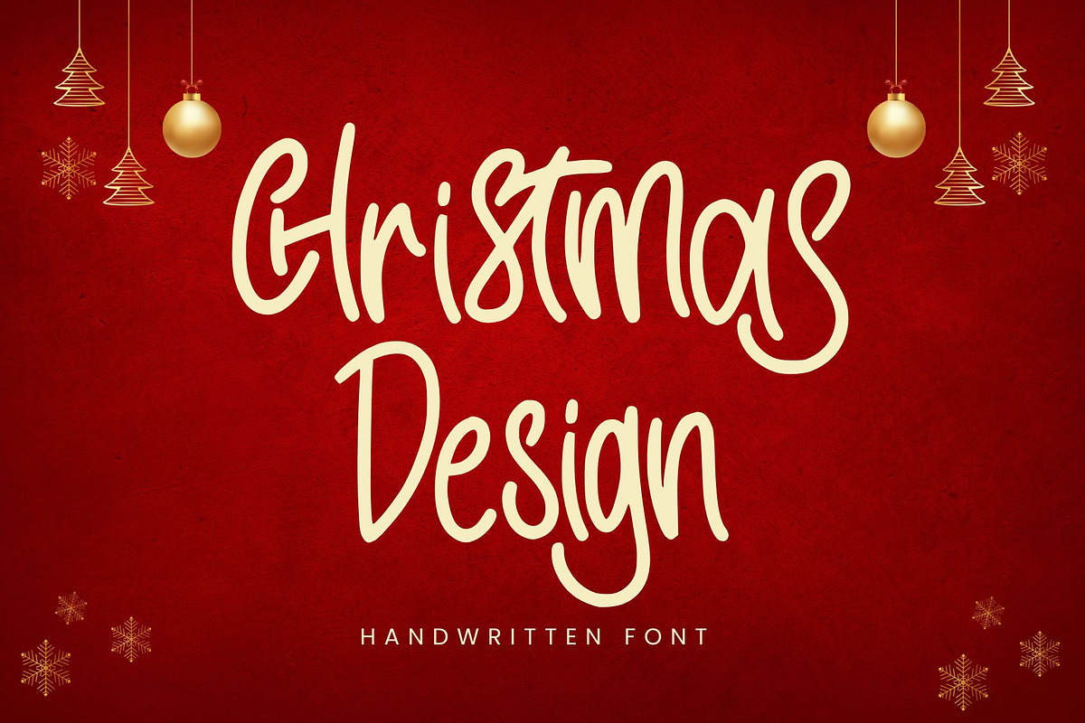 Christmas Design, a Handwritten Font by alifryanzulfikar (Photo 1 of 8)