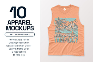 Bella Canvas 3483 Muscle Tank Mockup, a Shirt Mockup by GraphicHero