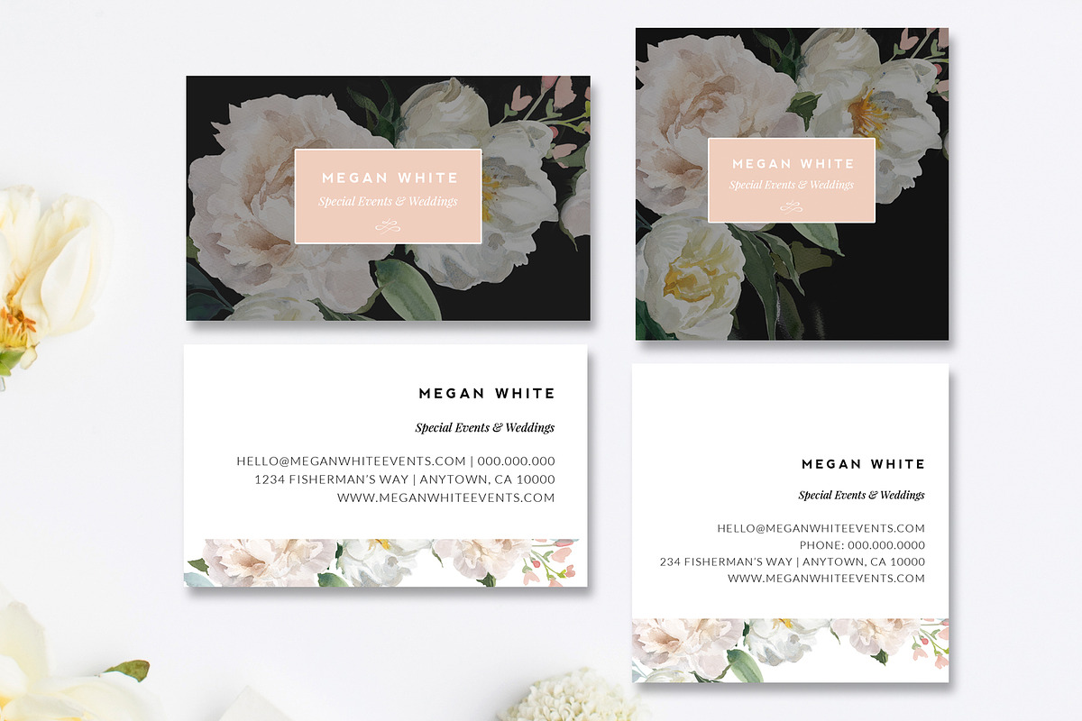 Florist Business Card Templates, a Business Card Template by Marham Labeling Co (Photo 1 of 3)