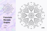 Futuristic Mandala Vector Shapes, a Graphic by dvtchk (Thumbnail 3 of 7)