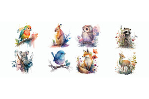 Watercolor Wildlife Collection