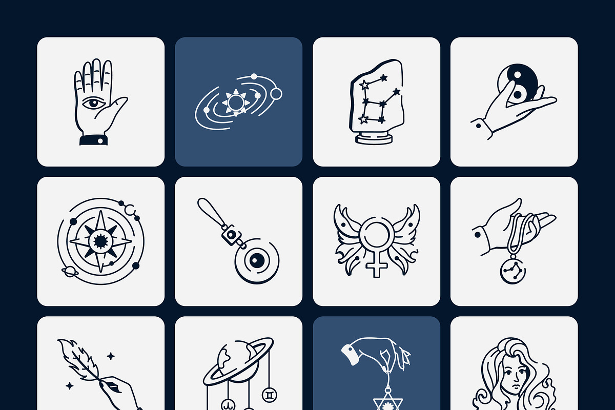 Zodiac Drawing Art Set, an Outline Icon by Vectors Market (Photo 7 of 8)