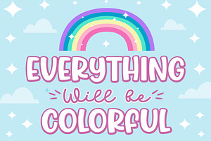 Jumping Unicorn - Cute Display Font