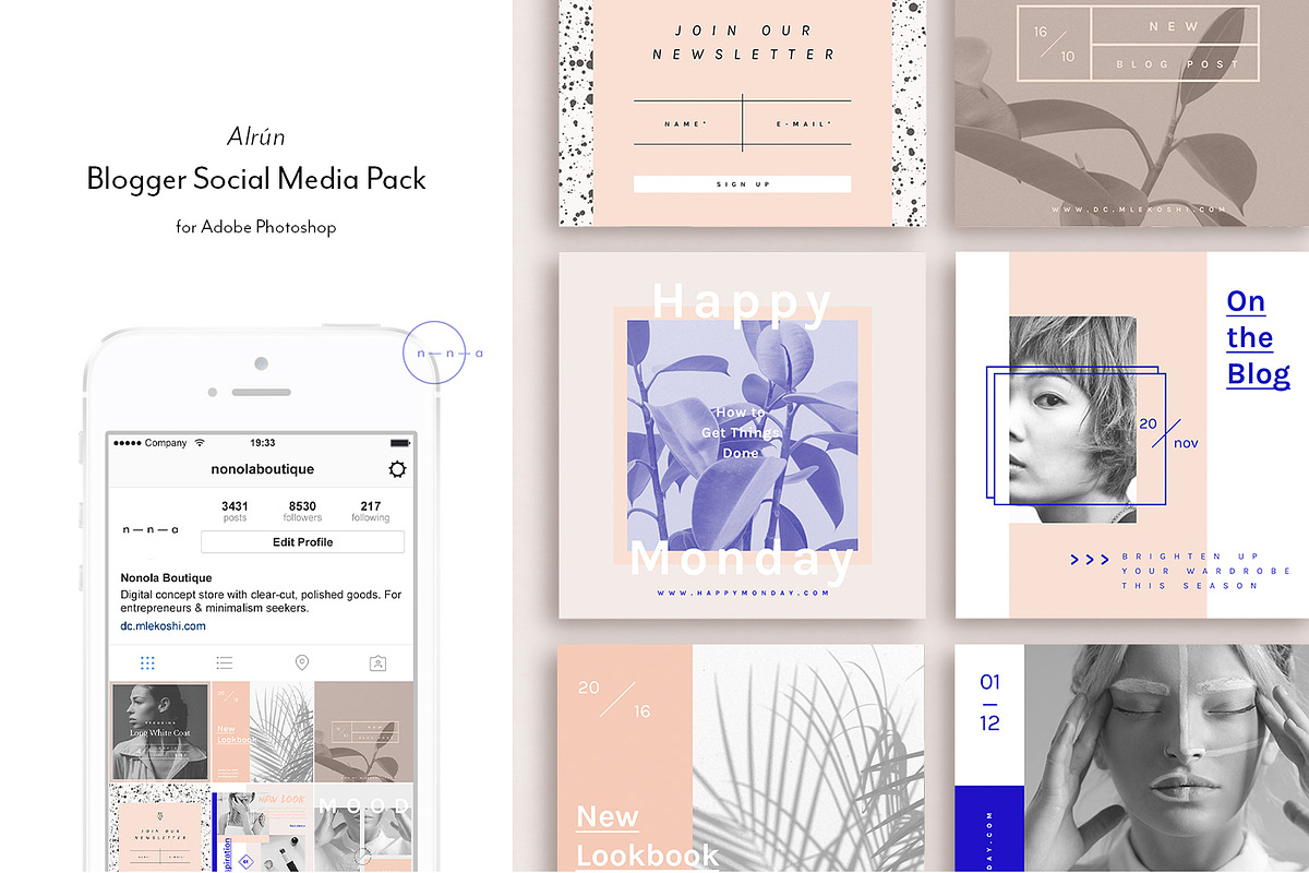 Social Media Pack • Alrún, a Social Media Template by Nonola (Photo 1 of 5)