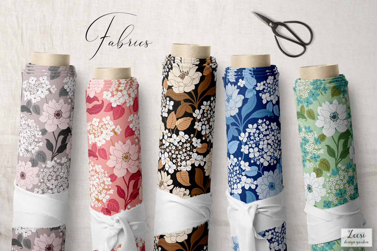Hydrangea Lace Pattern & Motifs, a Pattern Graphic by Zeesi Design Garden (Photo 8 of 12)
