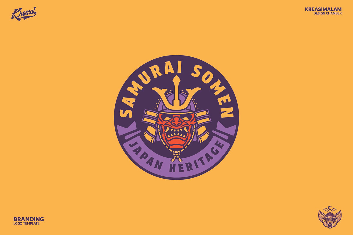 Samurai Somen Logo Template, a Branding & Logo Template by Kreasi Malam (Photo 4 of 11)