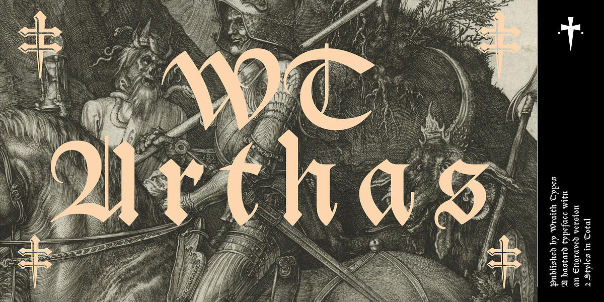 WT Arthas, a Blackletter Font by Wraith Types (Photo 1 of 6)