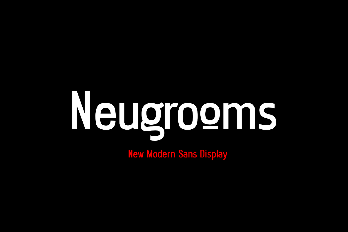 Neugrooms - New Sans Display Font, a Sans Serif Font by zamjumps (Photo 1 of 9)