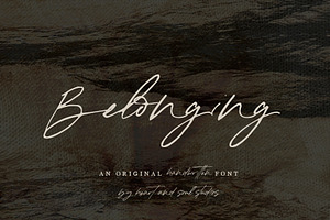 Belonging A Handwritten Font