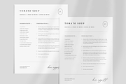 Minimal 1 Page Recipe Template Canva, a Flyer Template by frommakertomaker (Thumbnail 3 of 7)