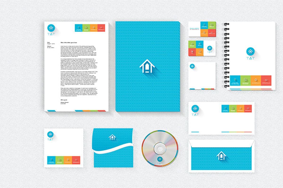 Corporate Stationery Metro Style, a Stationery Template by PSDFY (Photo 2 of 4)
