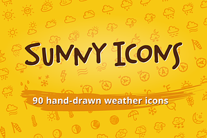 Sunny Icons: 90 weather icons