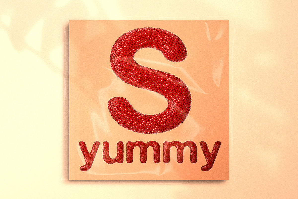 Strawberry Bitmap Font & PNGs, a Sans Serif Font by Creative Graphics (Photo 3 of 6)