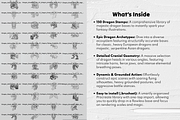 150 Dragon Procreate Stamp Brushes, a Brush Add-On by Selentaori Studio (Thumbnail 3 of 11)