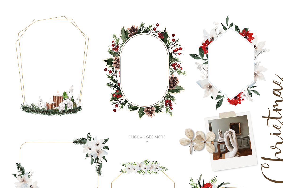 Watercolor clipart -Warmth Christmas, an Illustration by Beigetime (Photo 5 of 9)