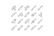 Syringe medical line icons set for, an Object Graphic by pikepicture (Thumbnail 1 of 3)