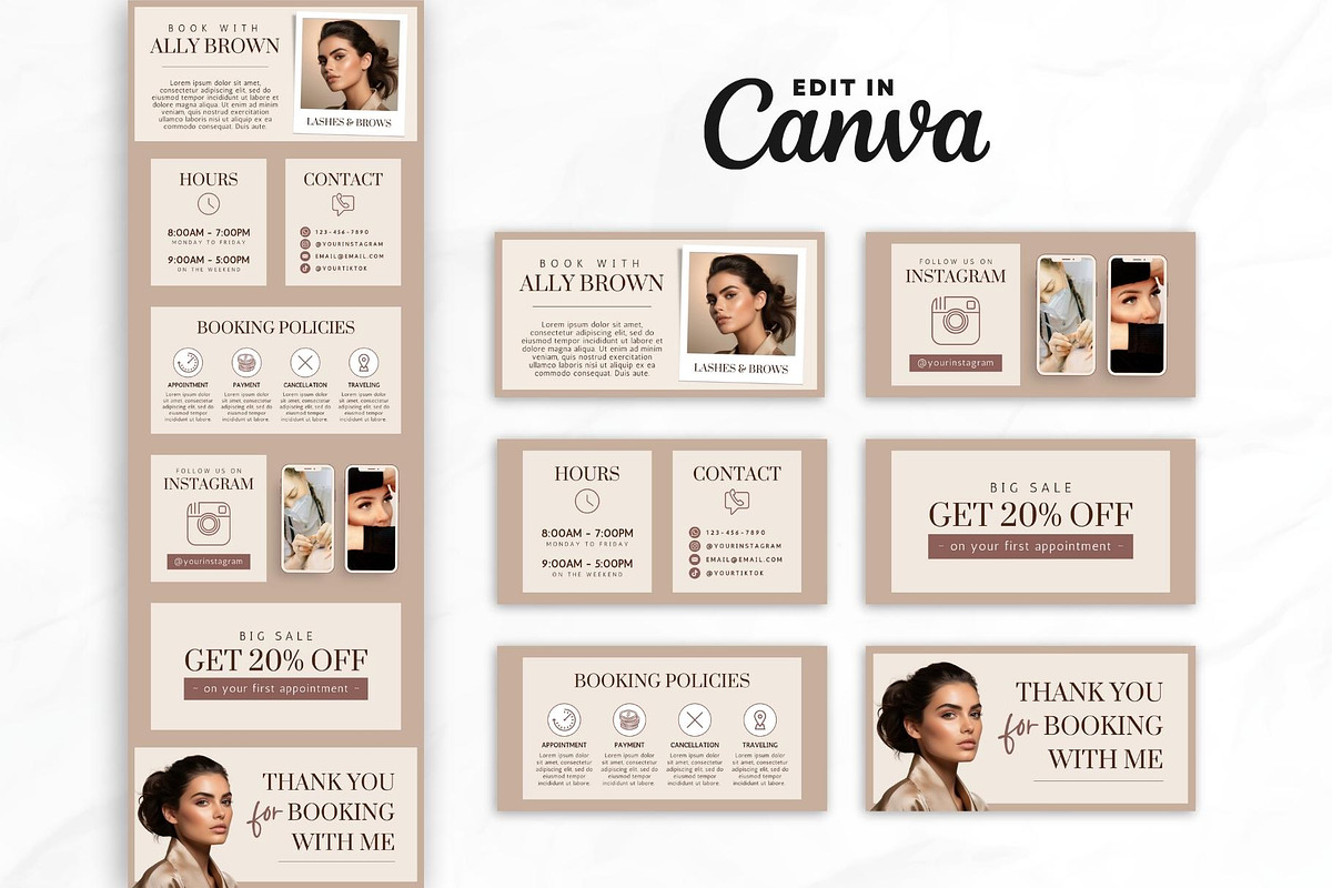 Lash Tech Acuity Scheduling • Canva, a Websites & App Template by OniriqveDesigns (Photo 2 of 8)