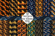 Tiger Glitter Ink Textures Digital, a Work Illustration by CraftArtStudio (Thumbnail 1 of 4)