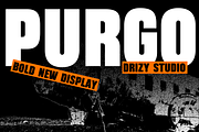 Purgo – Bold New Display Font, a Sans Serif Font by Drizy (Thumbnail 1 of 9)