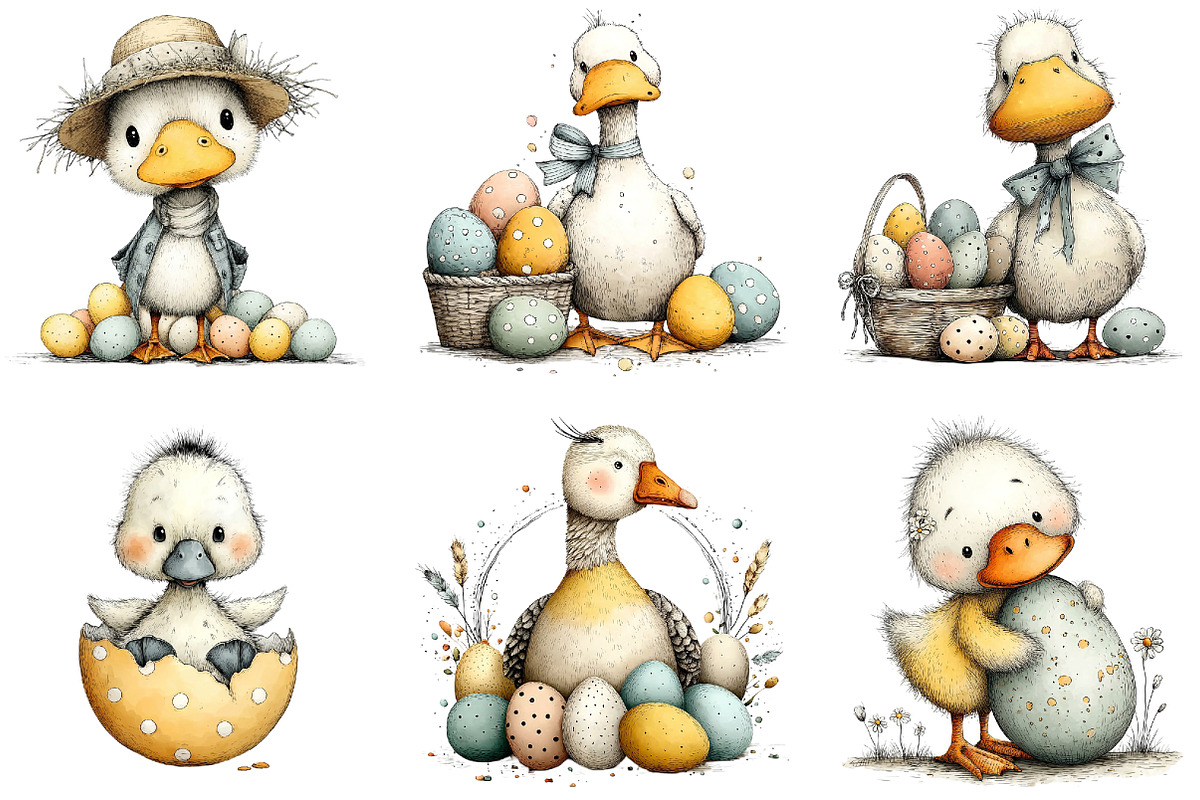 Whimsical Easter Goose Clipart, an Illustration by Sublimation Artist (Photo 7 of 7)
