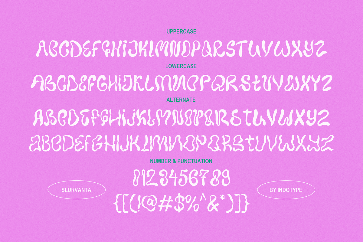Slurvanta - Liquid Display Font, a Handwritten Font by Indotype Foundry (Photo 7 of 10)
