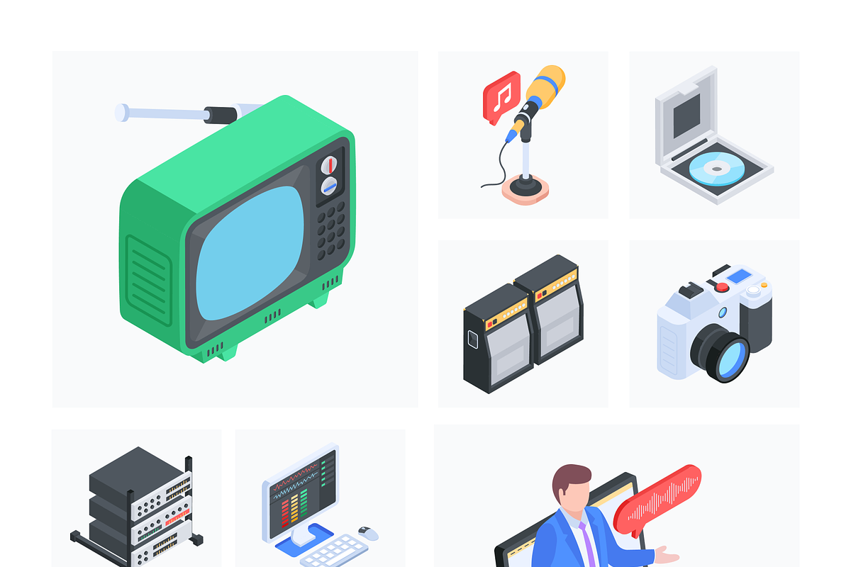 Isomeric Webinar and Podcast, a Duotone Icon by Vectors Market (Photo 6 of 8)