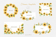 Watercolor Sunflowers Collection, a Seasonal Illustration by Navenzeles (Thumbnail 3 of 12)